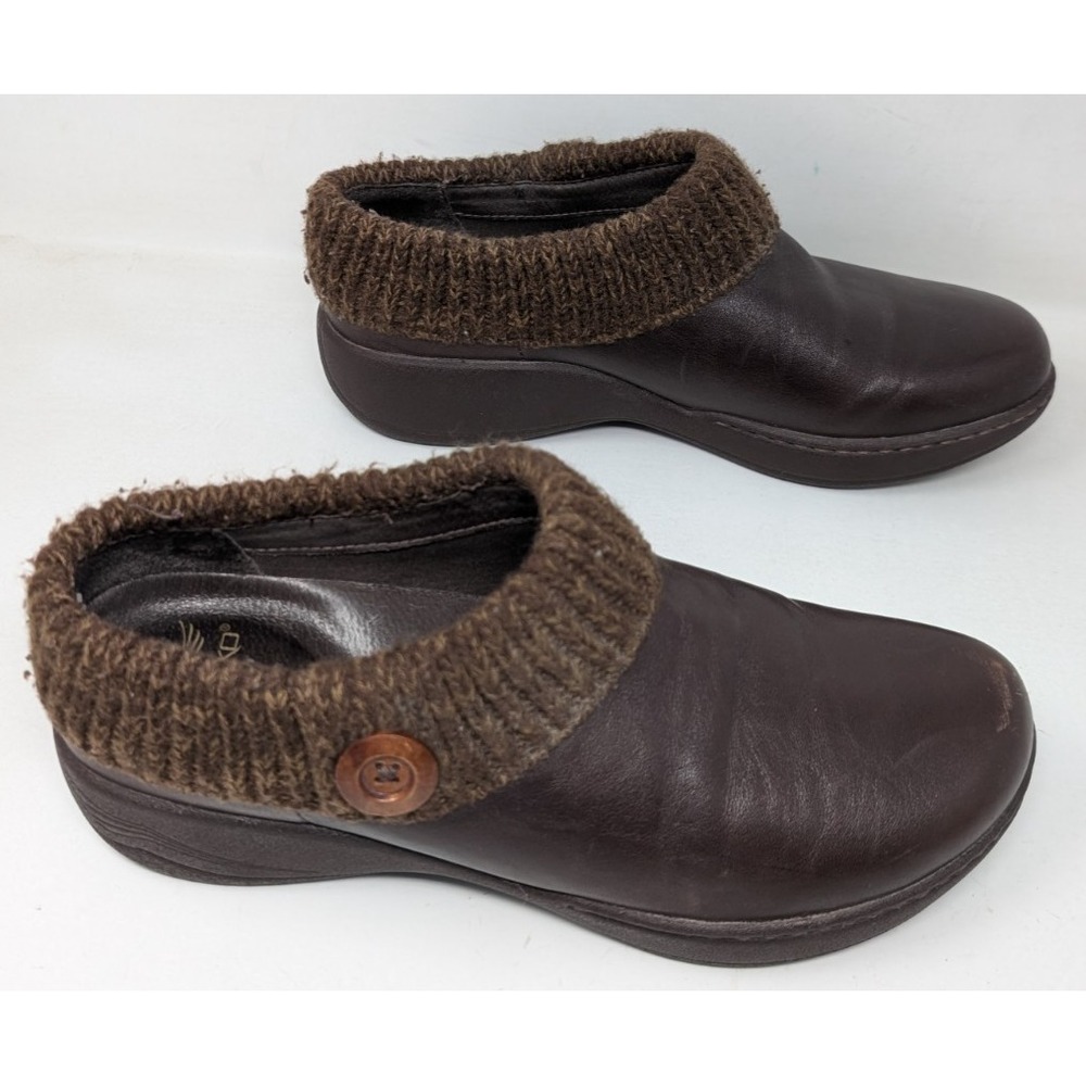 Dansko Women's Kenzie  Brown Leather Slip On Clog Shoes Size 40 US 9.5  - 10